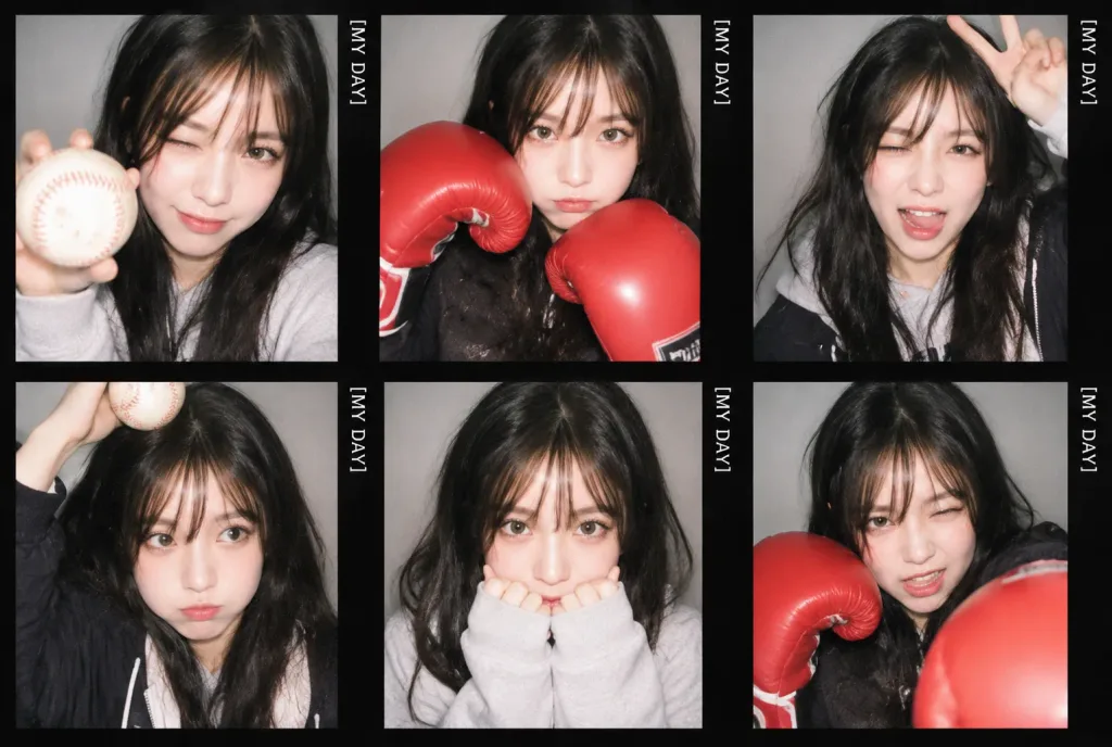 韓国風PHOTOISMフォトブース6分割グリッド