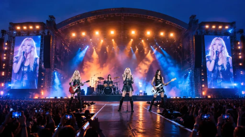 Live Rock Band Festival Performance