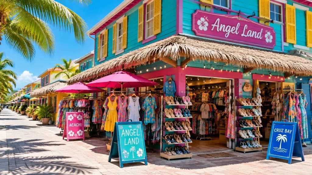 Colorful Caribbean Souvenir Shop Corner