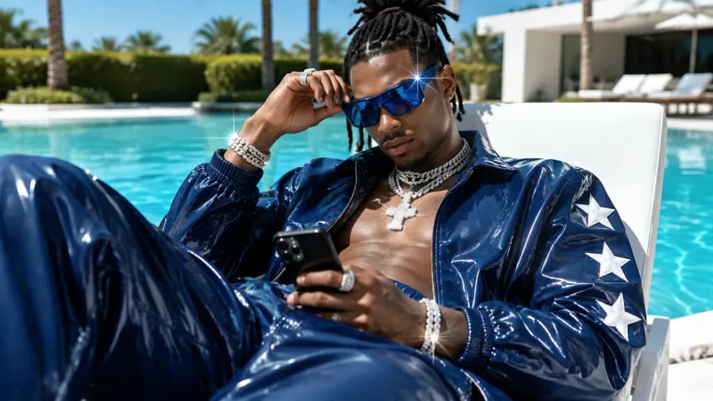 Luxury Resort Poolside Fashion Portrait