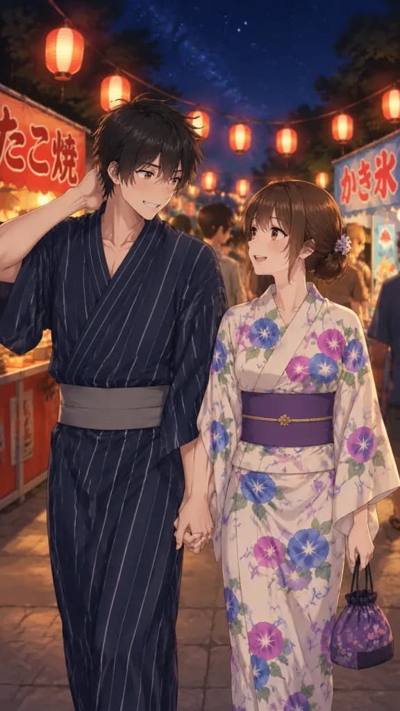 คู่รักอนิเมะในเทศกาลฤดูร้อน
