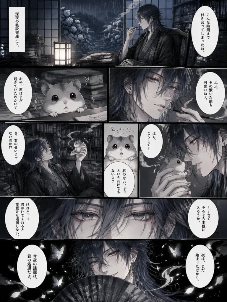 Dramatic Noir Hamster Manga Page