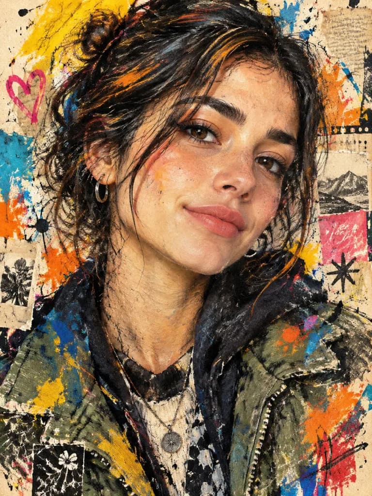Textured Mixed Media Fine Art Portrait