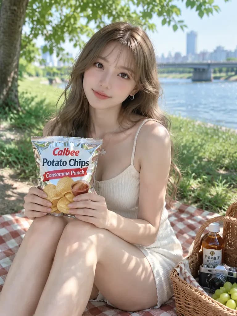 Summer Riverside Picnic Portrait