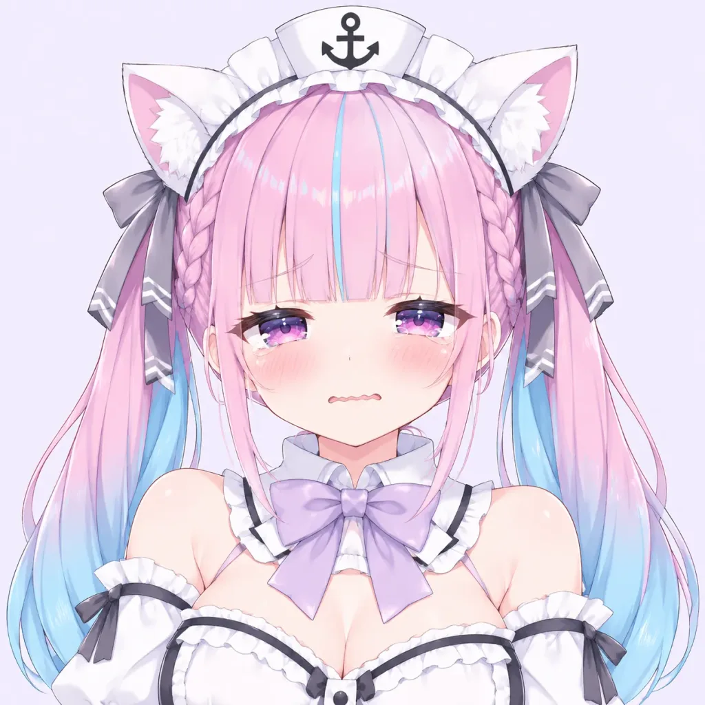 Tearful Maid VTuber Anime Sticker