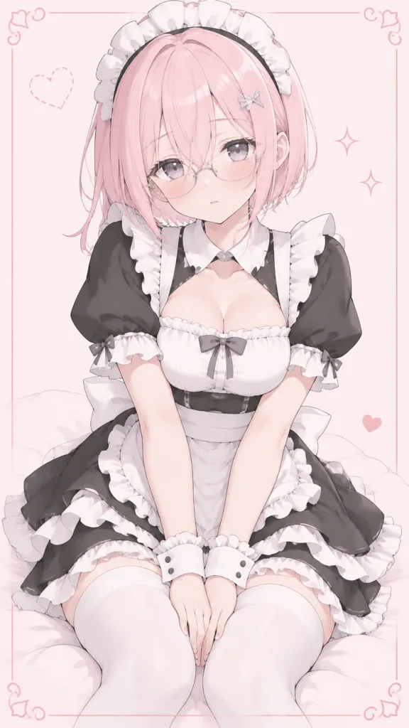 Pastel Anime Maid Illustration