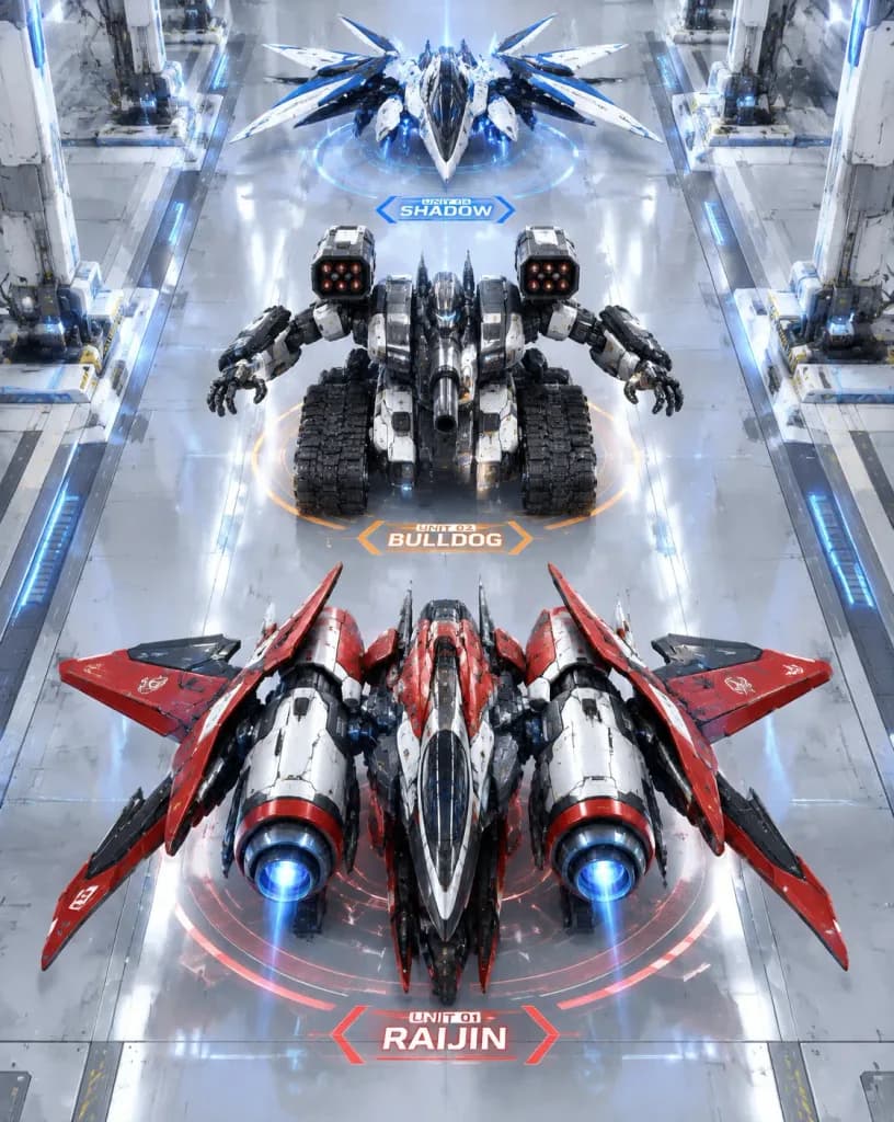 Orbital Hangar Mecha Combination Sequence