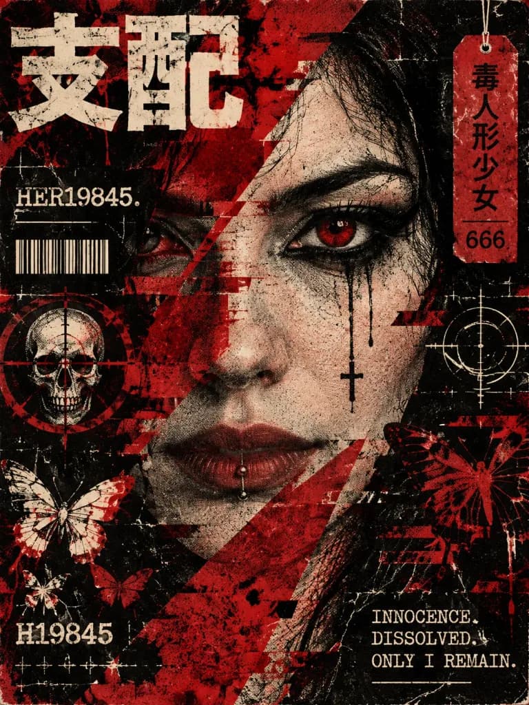 Cyber Goth Grunge Punk Poster