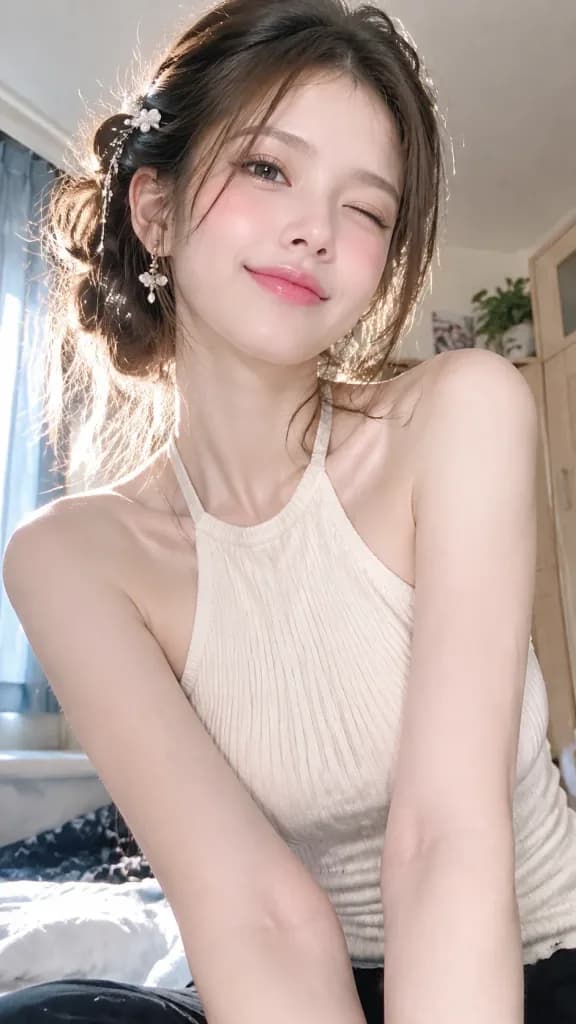 Candid Indoor Portrait with Rim Light
