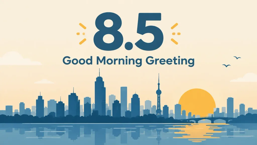 City Silhouette Morning Greeting Card