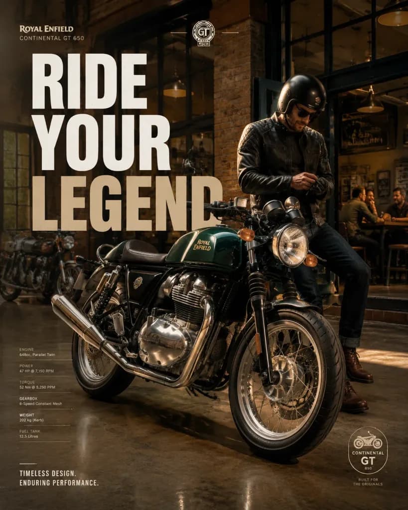 Editorial Cafe Racer Campaign Poster