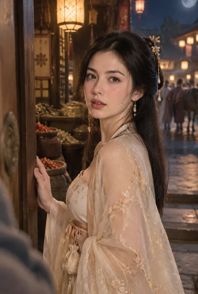 당나라 야시장 1인칭 시점 스냅 인물 사진