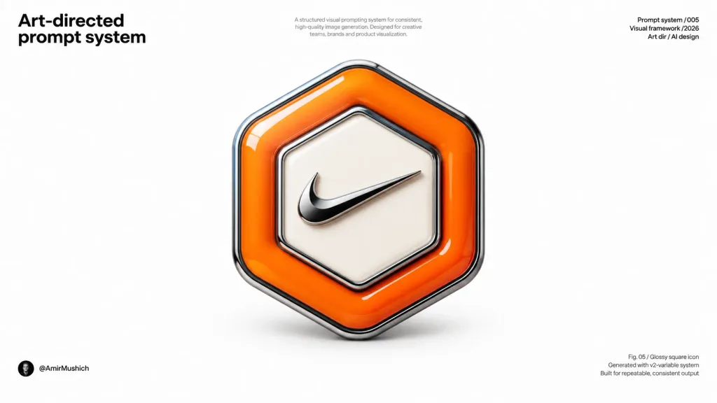 Glossy 3D Brand Achievement Badge Poster