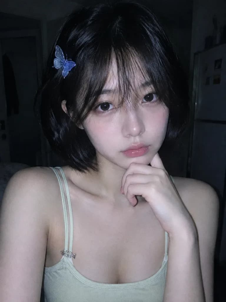 심야 플래시 스냅 포트레이트