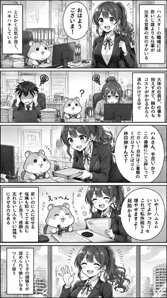 Office Hamster Manga Diary Page