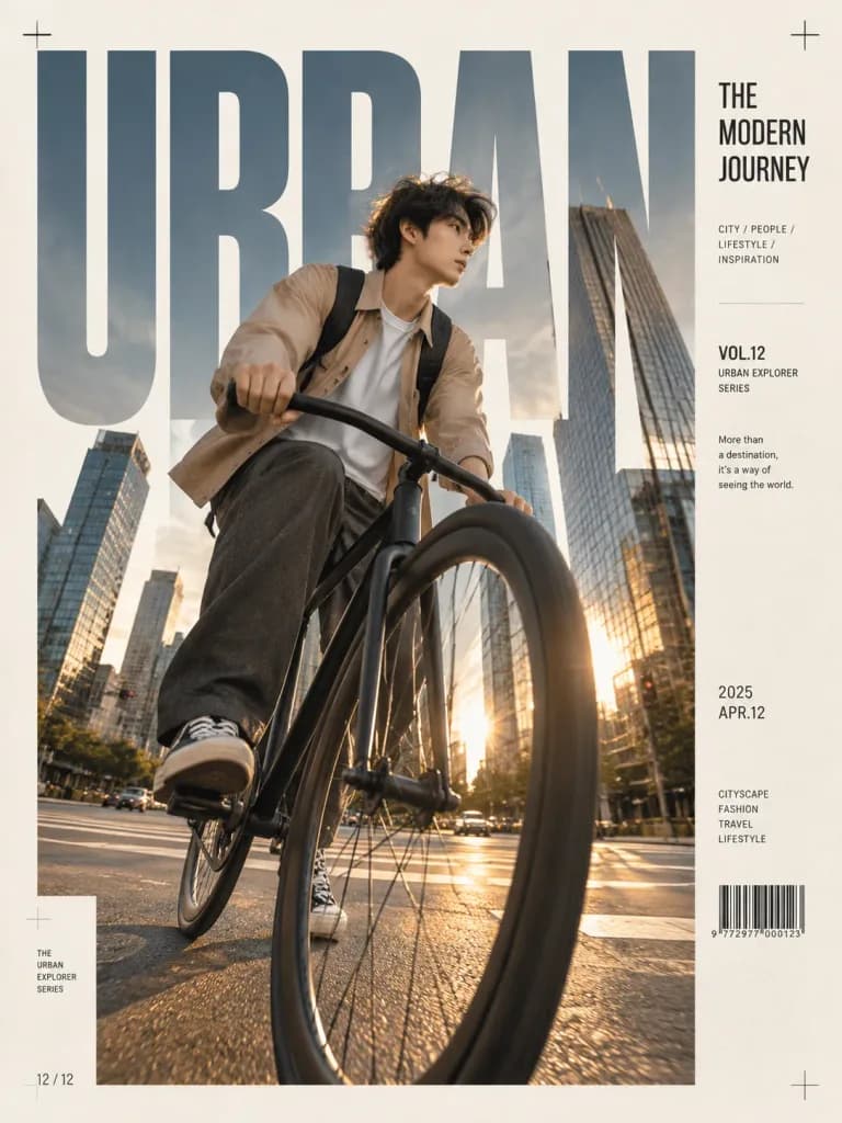 スイススタイル自転車エディトリアルポスター