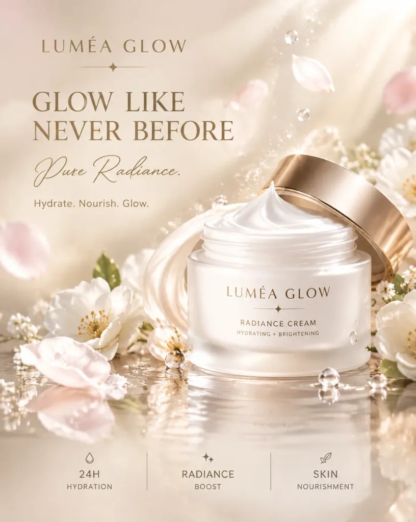 Luxury Face Cream Advertisement Poster