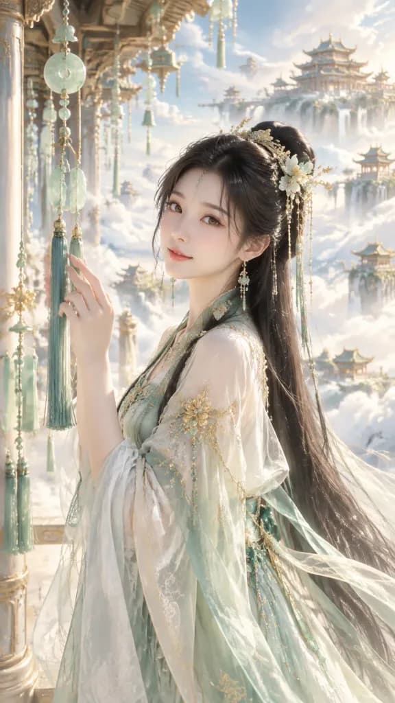 天宮の仙侠仙女ポートレート