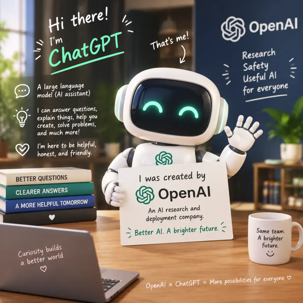 Friendly AI Assistant Robot in Office