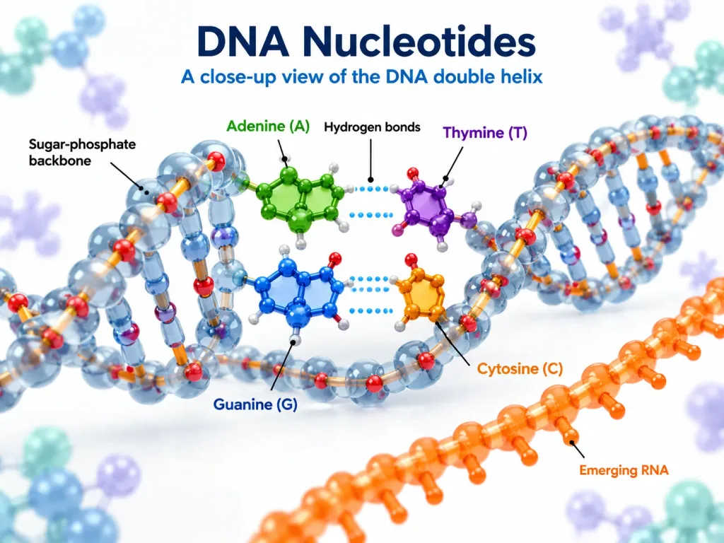 DNA Double Helix Nucleotide Infographic