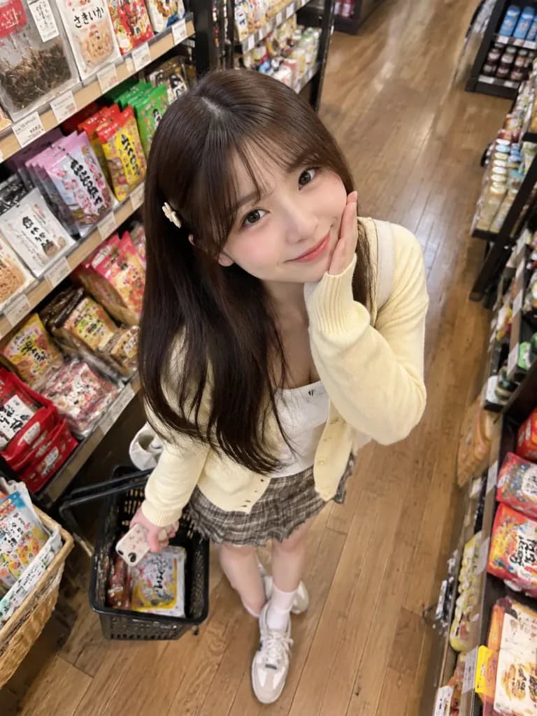 일본 마트 하이앵글 일상 스냅