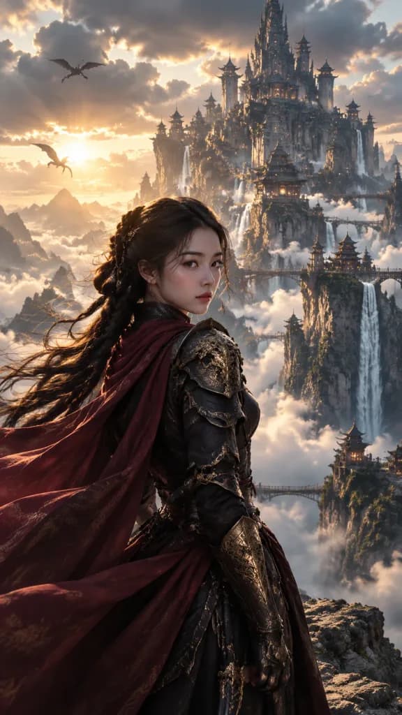 Elite Female Guardian Over Sky Citadel
