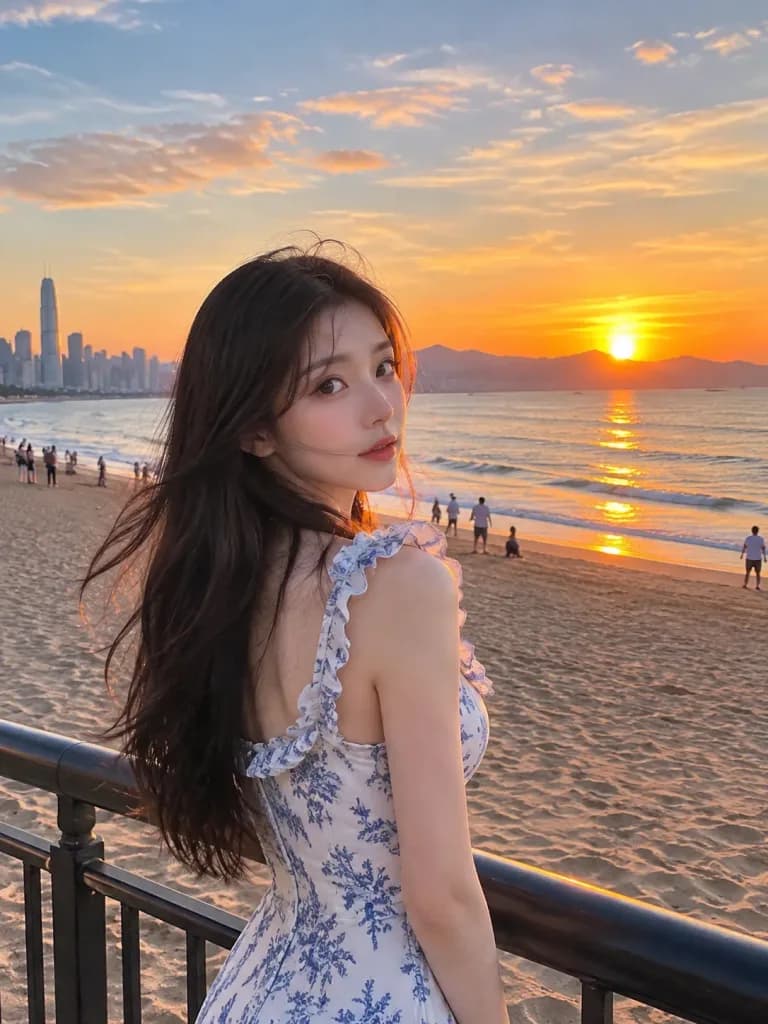 Sunset Beach Travel Portrait