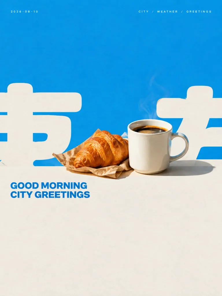 Minimalistisches Editorial-Poster mit Farbblöcken