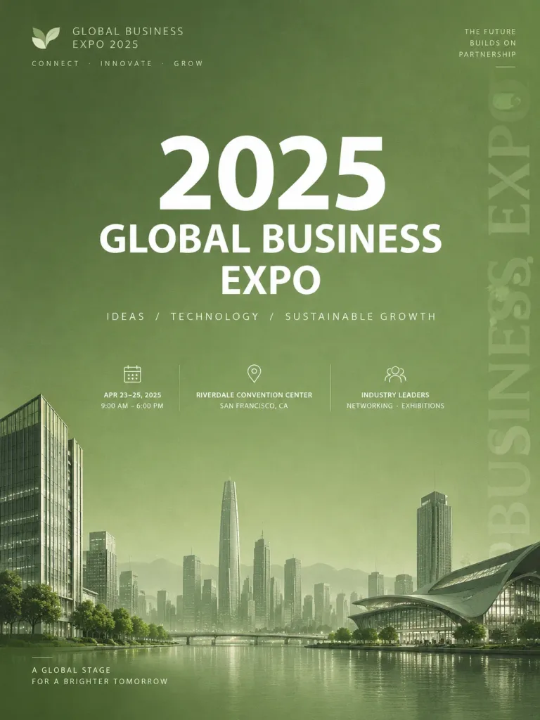 Minimalist Green Business Exhibition Poster