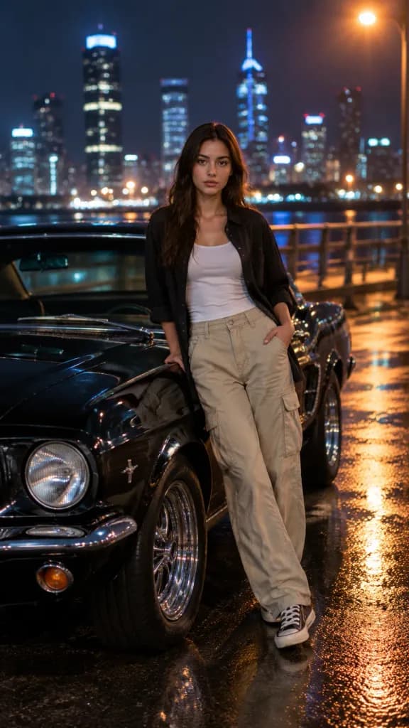 Night Portrait by Vintage Muscle Car