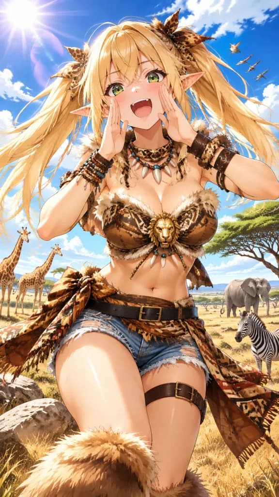 サバンナのエルフサファリガール