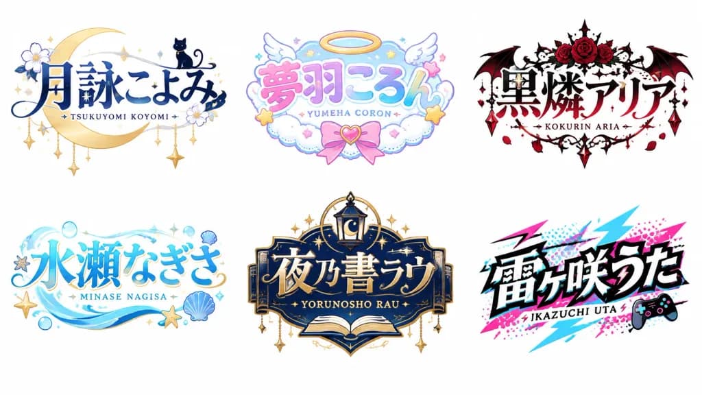 VTuber Japanese Typography Logo Collection