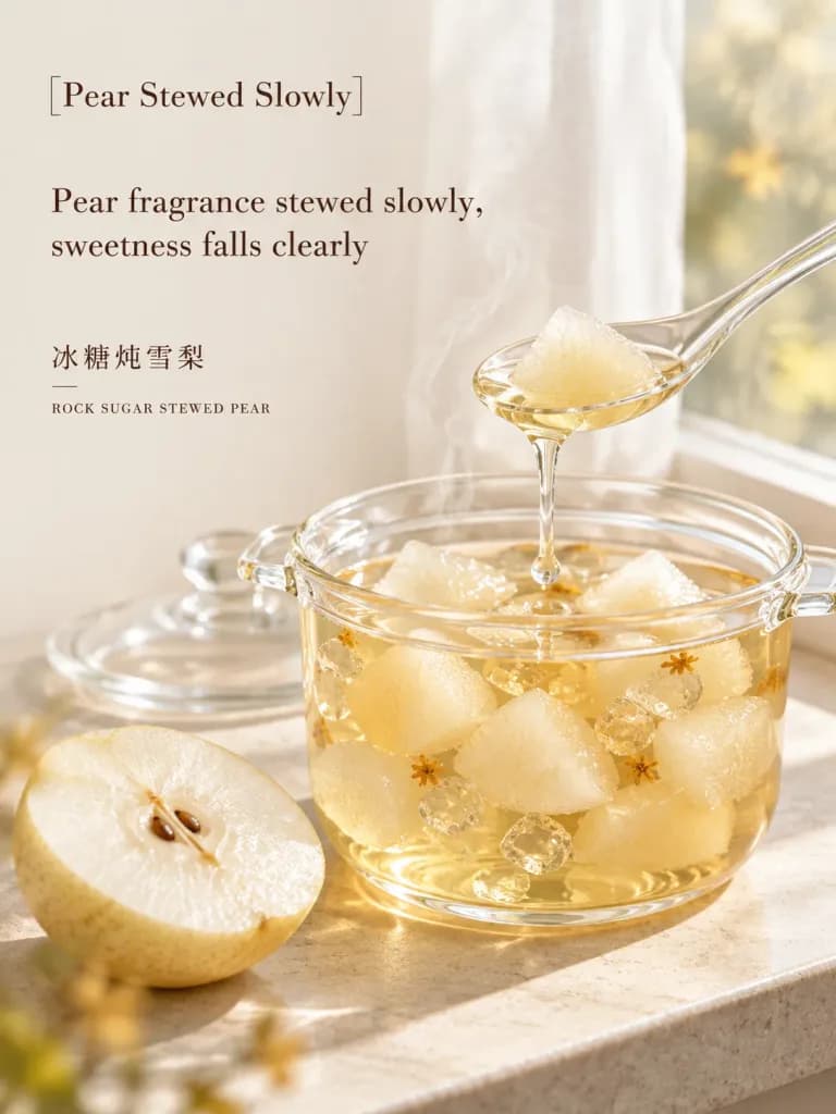 Rock Sugar Stewed Pear Commercial Poster
