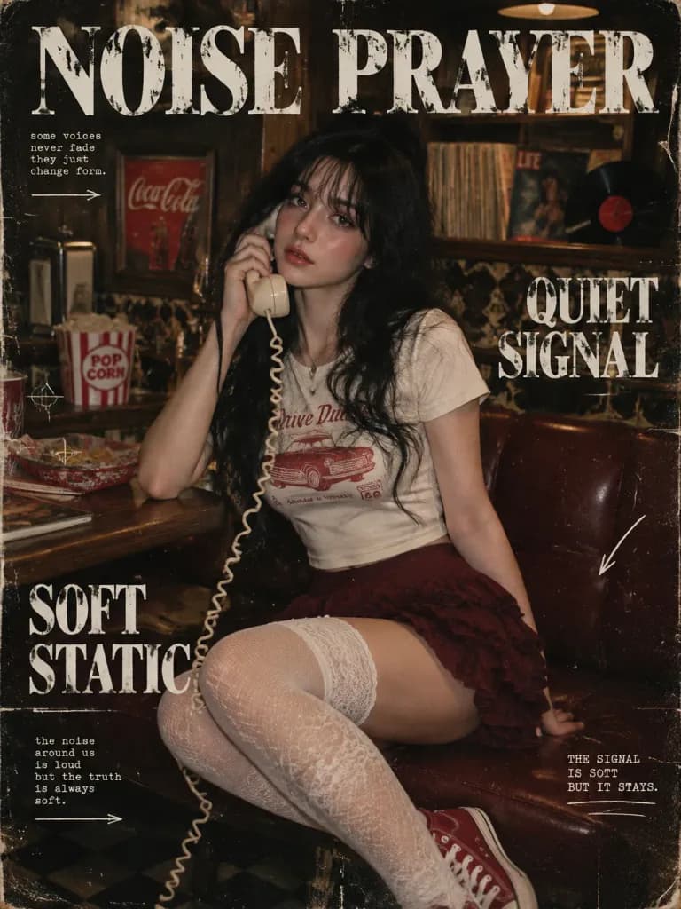 90s Retro Diner Fashion Editorial Cover