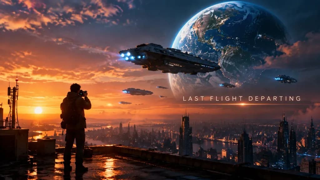 Last Photo of Departing Humanity
