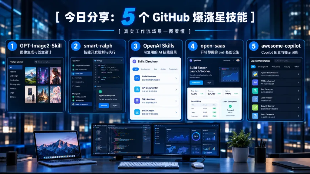 Developer Desk With GitHub Tools Banner