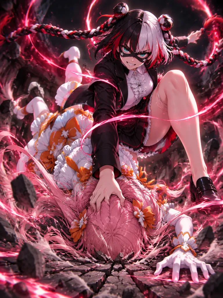アニメ風インパクトバトル叩きつけ