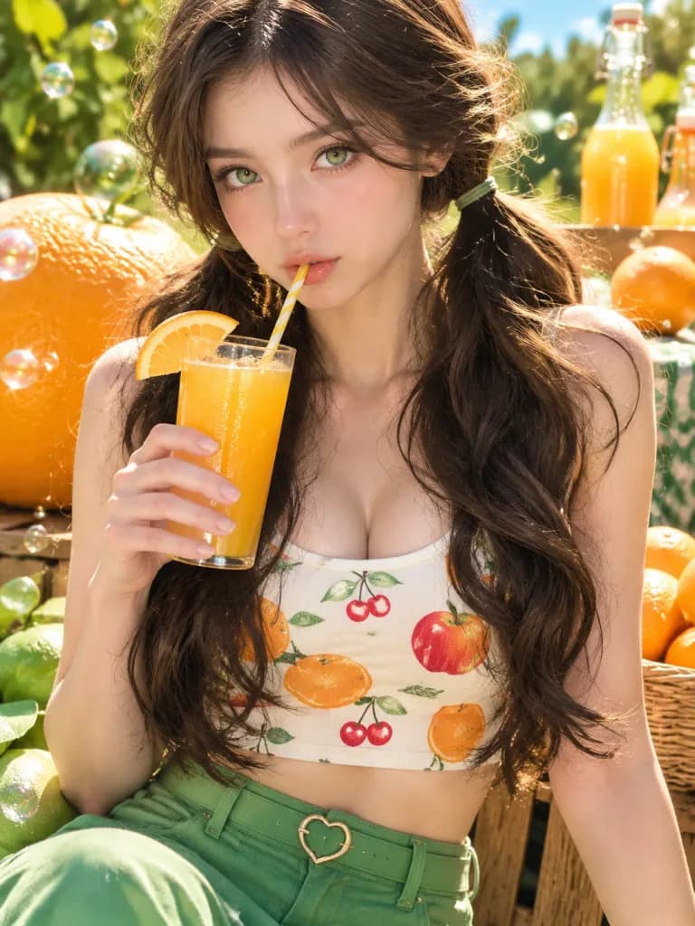 Sunlit Summer Fruit Editorial Portrait