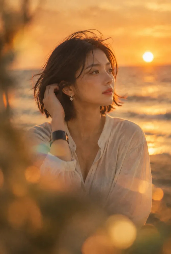 Potret Sinematik Film Pantai Saat Matahari Terbenam