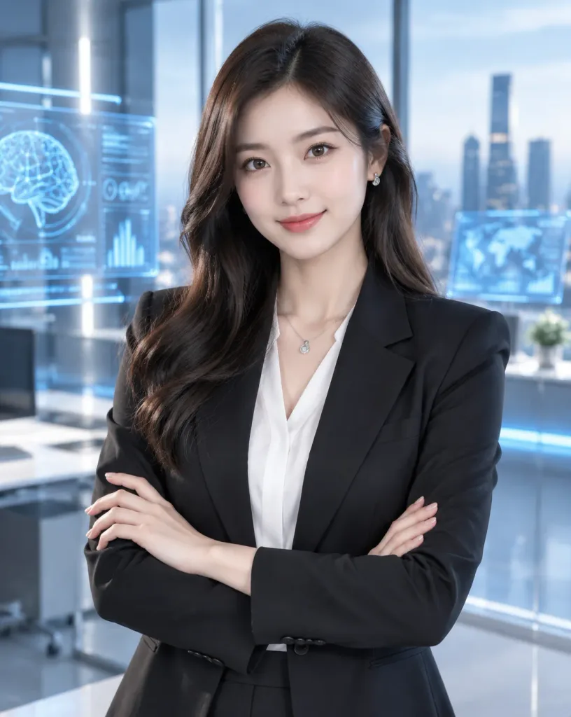 Modern Corporate Headshot in Futuristic Office