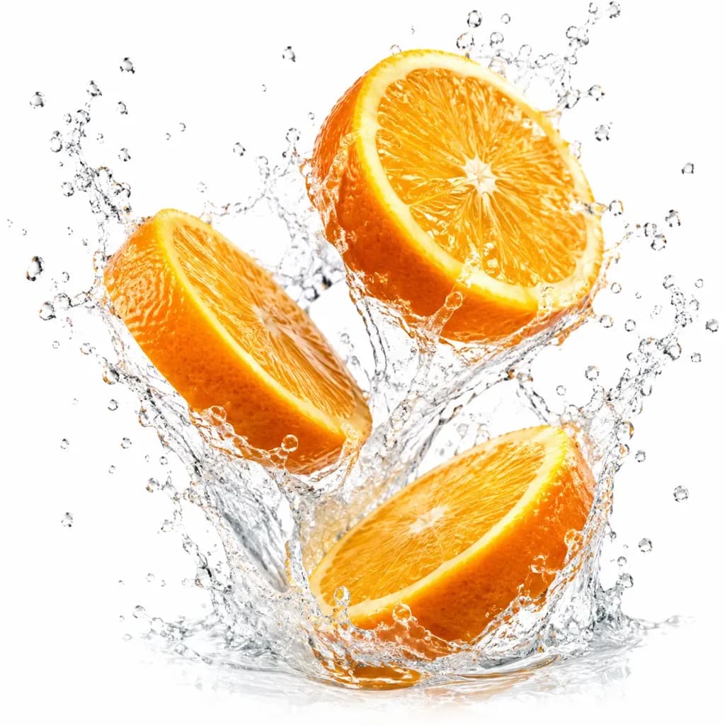High-Speed Fruit Splash Studio Photography
