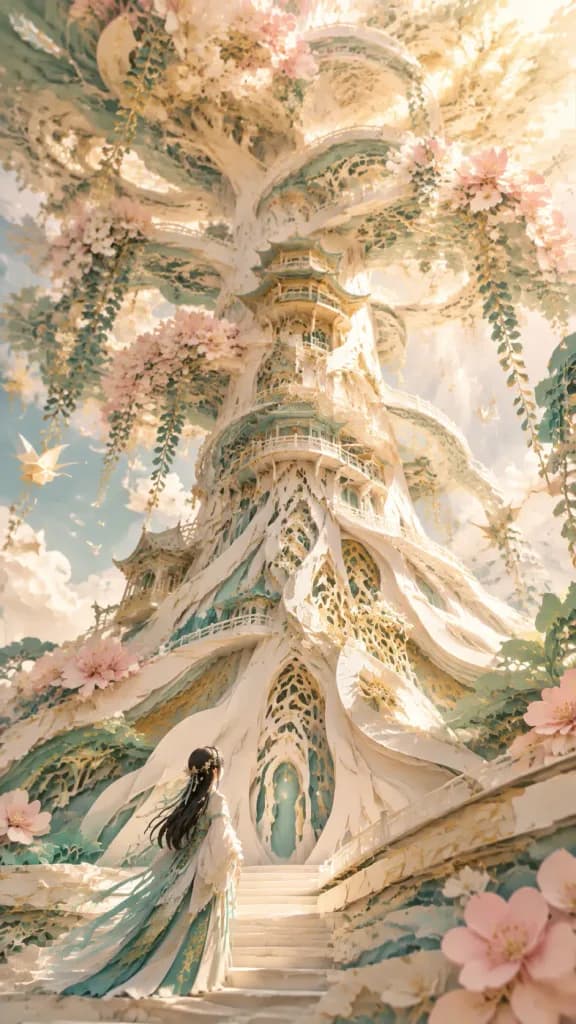 東洋風立体切り絵の世界樹の聖域