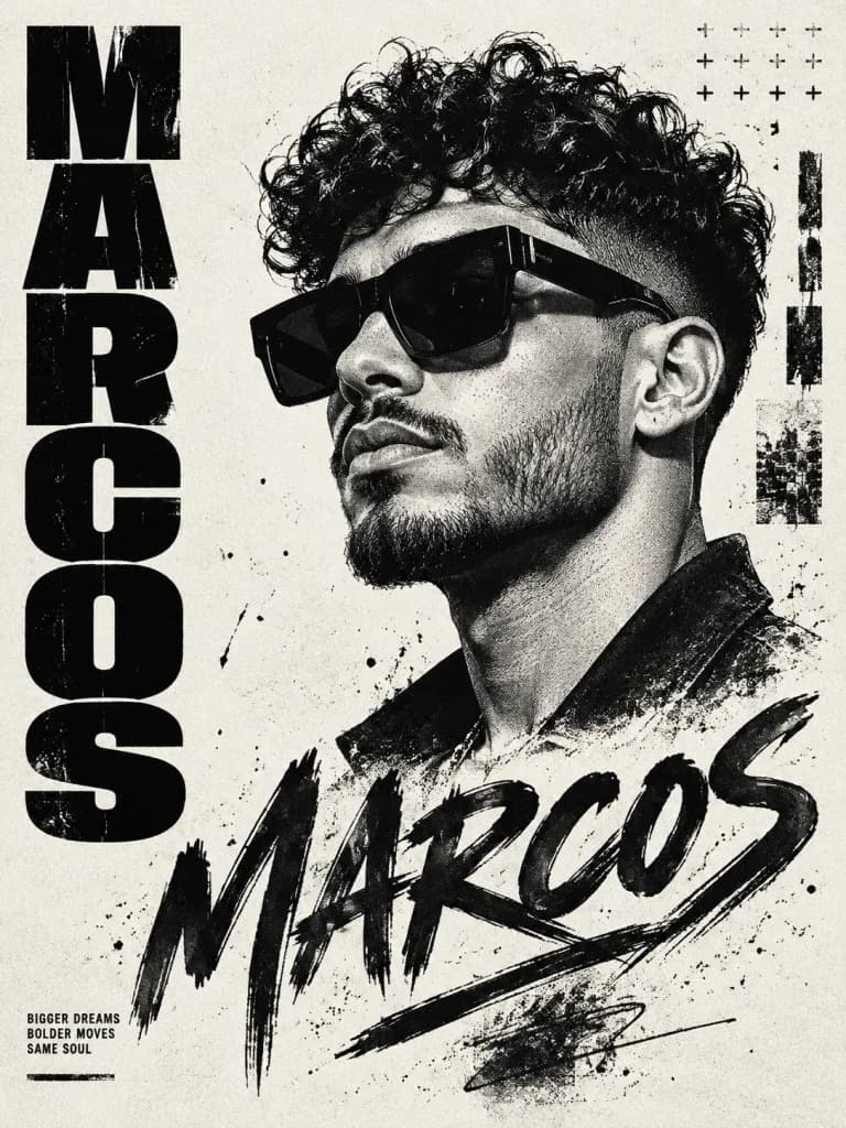 Monochrome Editorial Streetwear Poster