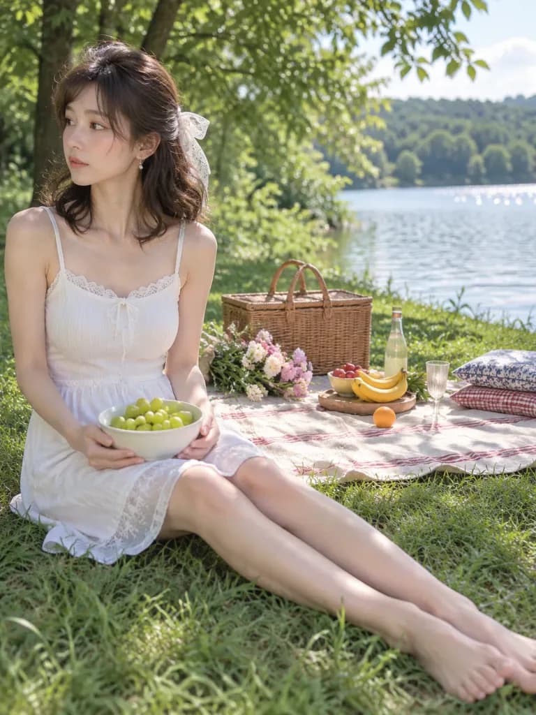 Retrato de Pícnic Junto al Lago
