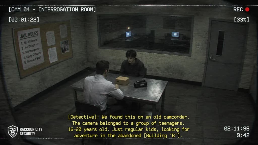 CCTV Police Interrogation Room Still