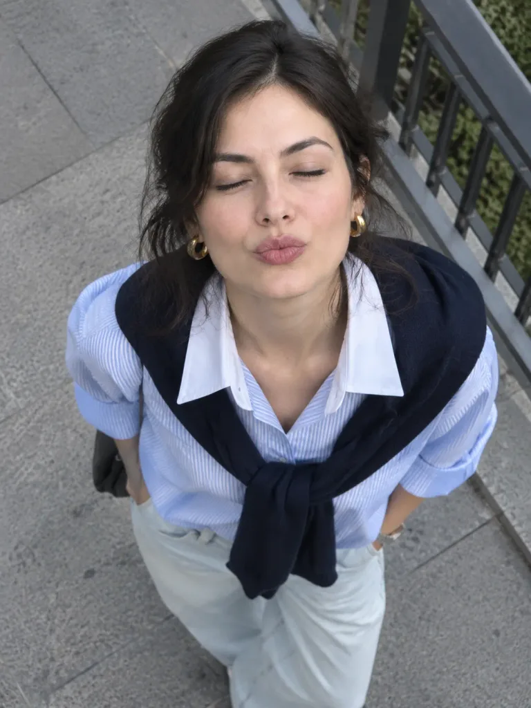 High Angle Quiet Luxury Street Portrait