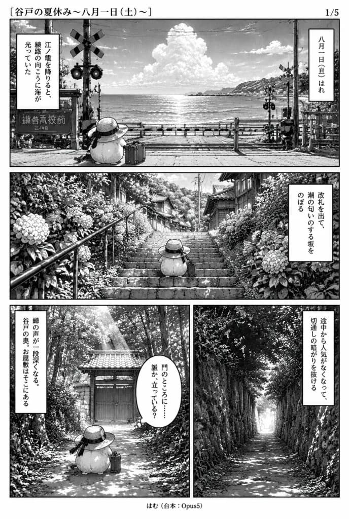 Summer Vacation Traveling Hamster Manga Page