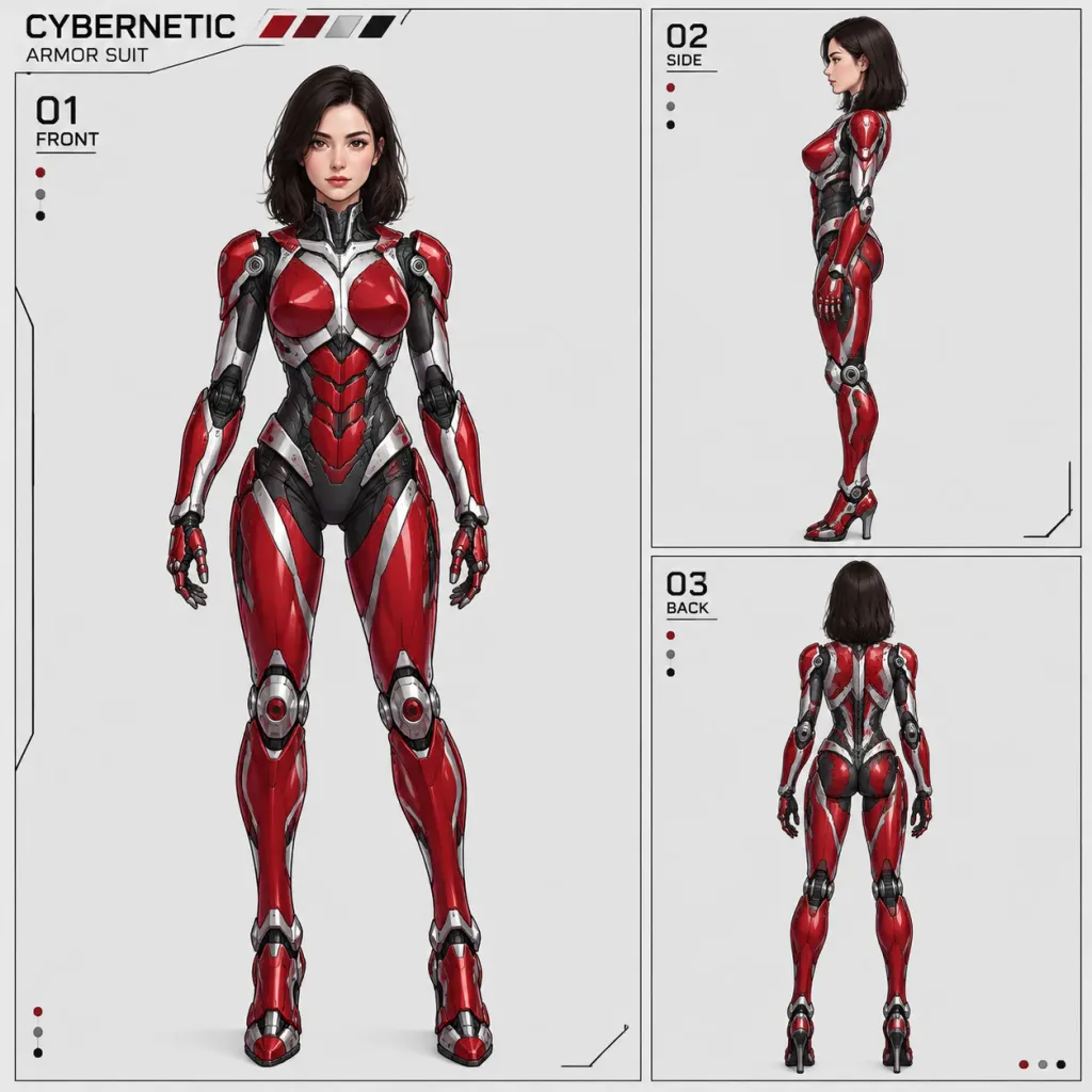 Fiche de Personnage Anime en Armure Cybernétique