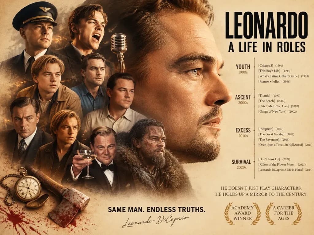 Cinematic Actor Career Retrospective Poster