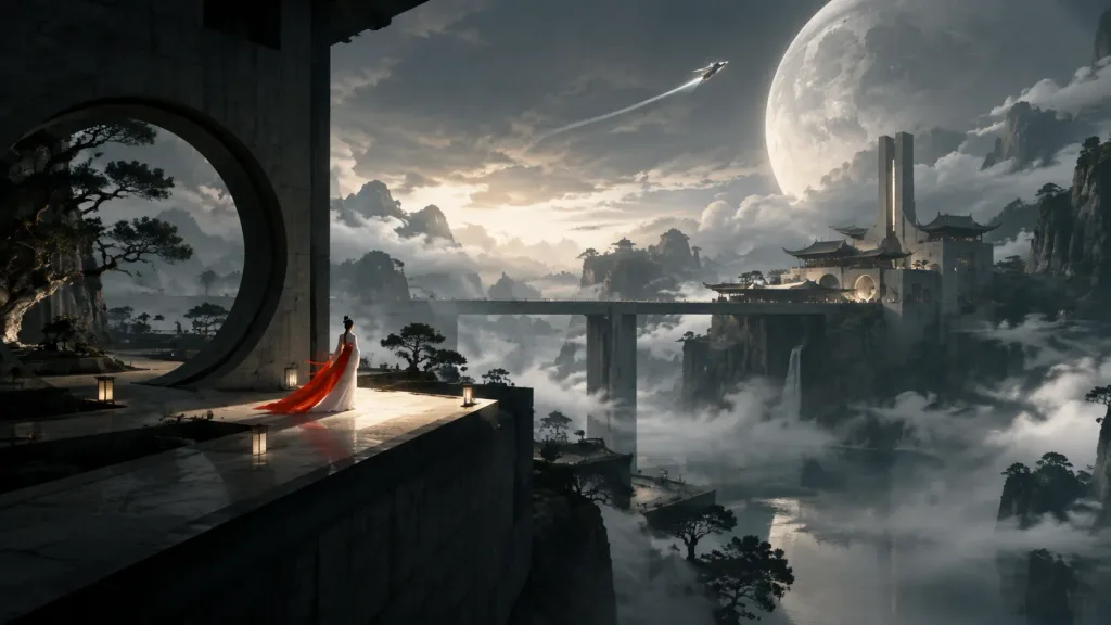 Futuristic Chinese Monumental Landscape Architecture